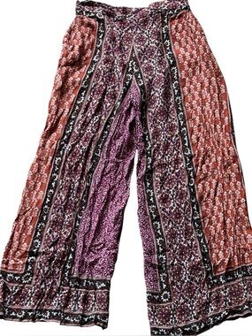 World Market Womens Casual Floral Wide Leg Palazzo Pants Size Small/Medium
